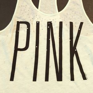 Light sheet mint tank top with rhinestones